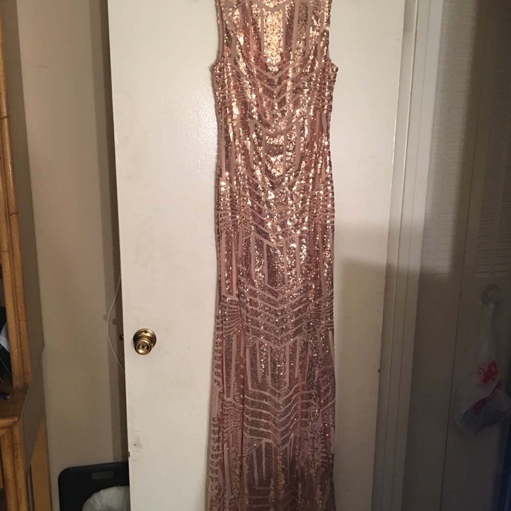 Rose Gold evening gown